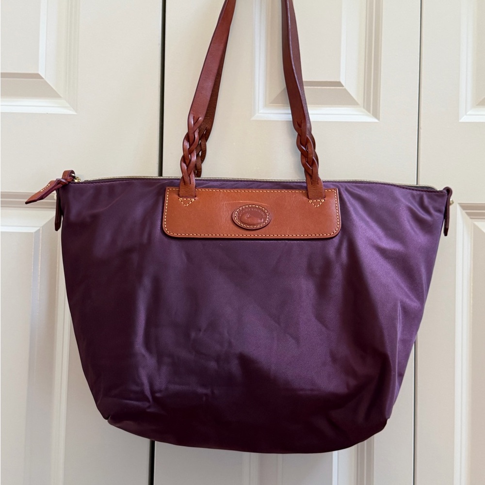 Dooney & Bourke Plum and Tan Tote